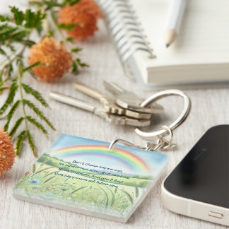 Regenbogen / Feld und Angebot Schlüsselanhänger
