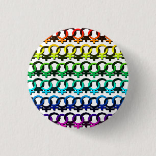 Regenbogen-Feminismus-Symbol - Gemeinschaftsketten Button