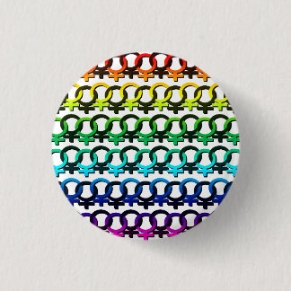 Regenbogen-Feminismus-Symbol - Gemeinschaftsketten Button