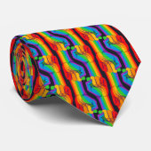 Regenbogen-Fiebermuster Krawatte (Gerollt)