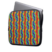 Regenbogen-Fiebermuster Laptopschutzhülle (Vorderseite Links)