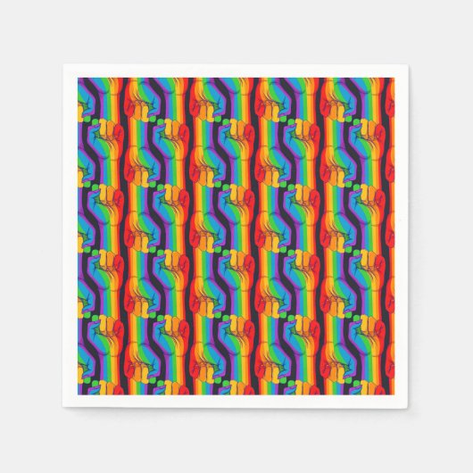 Regenbogen-Fiebermuster Serviette (Vorderseite)