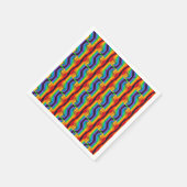 Regenbogen-Fiebermuster Serviette (Ecke)