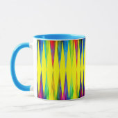 [Regenbogen-Fiesta-] Harlekin-geometrisches helles Tasse (Links)