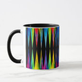 [Regenbogen-Fiesta-] Harlekin-geometrisches Tasse (Links)