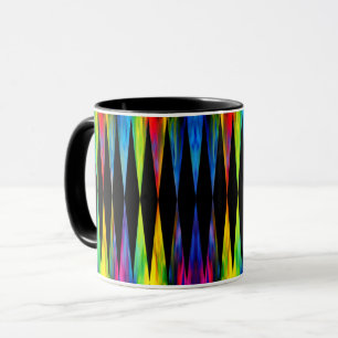 [Regenbogen-Fiesta-] Harlekin-geometrisches Tasse