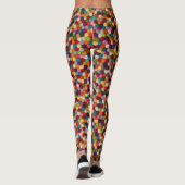 Regenbogen-Filzkugel-Mosaikteppich Leggings (Rückseite)
