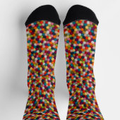 Regenbogen-Filzkugeln-Mosaikteppich Socken (Oben)