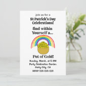 Regenbogen finden in sich einen Pot Gold Einladung (Stehend Vorderseite)