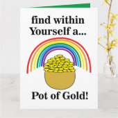 Regenbogen finden in sich einen Pot Gold Karte (Gelbe Blume)