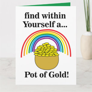 Regenbogen finden in sich einen Pot Gold Karte