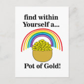 Regenbogen finden in sich einen Pot Gold Postkarte (Vorderseite)