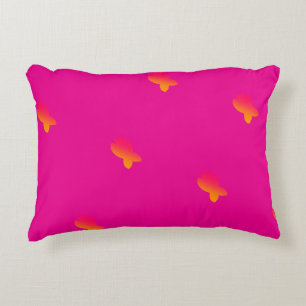 Regenbogen Fisch Hot Pink Dekokissen