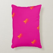 Regenbogen Fisch Hot Pink Dekokissen (Vorderseite(Vertikal))