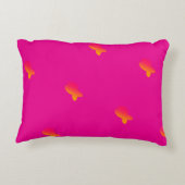 Regenbogen Fisch Hot Pink Dekokissen (Rückseite)