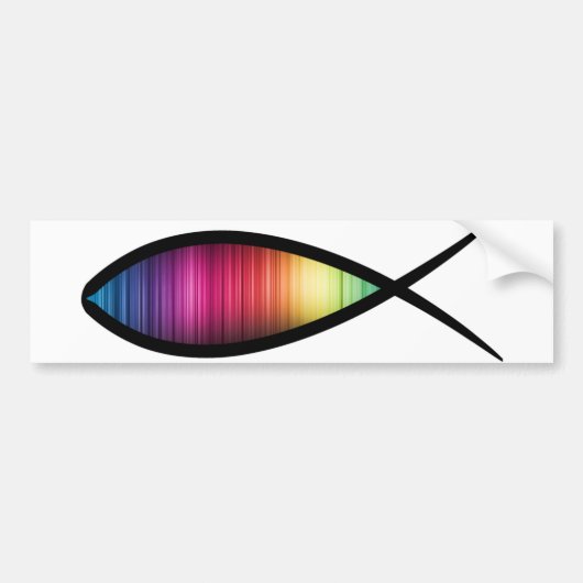 Regenbogen-Fische Autoaufkleber (Vorne)