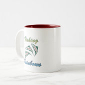 Regenbogen Fischen Regenbogenforelle Zweifarbige Tasse (Vorderseite Links)