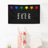 REGENBOGEN-FLAGGE FÄRBT Sterngirlande + Ihre Ideen Banner (Insitu)