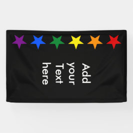REGENBOGEN-FLAGGE FÄRBT Sterngirlande + Ihre Ideen Banner