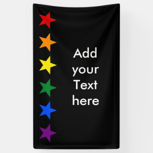 REGENBOGEN-FLAGGE FÄRBT Sterngirlande + Ihre Ideen Banner