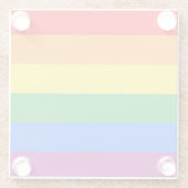 Regenbogen-Flagge Glasuntersetzer (Rückseite)