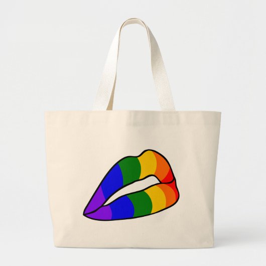 REGENBOGEN-FLAGGE JUMBO STOFFBEUTEL (Vorne)