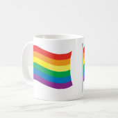 Regenbogen-Flagge Kaffeetasse (Vorderseite Links)