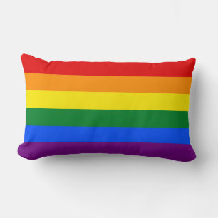 Regenbogen-Flagge LGBT Gay Pride-6-Stripe Lendenkissen