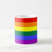Regenbogen-Flagge Mog Kaffeetasse (Mittel)