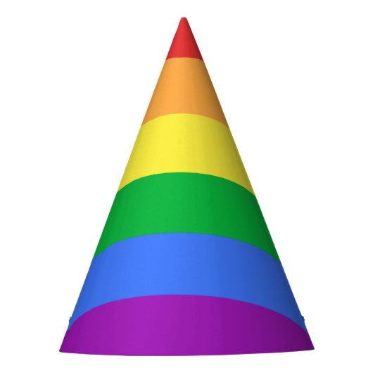 Regenbogen-Flagge Partyhütchen (Vorderseite)