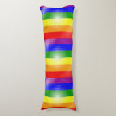 Regenbogen-Flagge Seitenschläferkissen (Vorderseite Vertikal)
