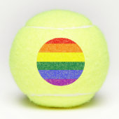 Regenbogen Flagge Tennisbälle (Vorderseite)