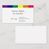 Regenbogen-Flagge Visitenkarte (Vorne/Hinten)