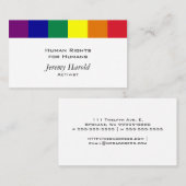 Regenbogen-Flagge Visitenkarte (Vorne/Hinten)