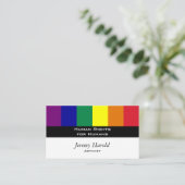 Regenbogen-Flagge Visitenkarte (Stehend Vorderseite)