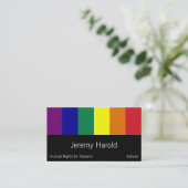 Regenbogen-Flagge Visitenkarte (Stehend Vorderseite)