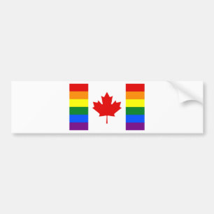 Regenbogen-Flagge von Kanada Autoaufkleber