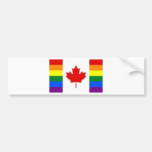 Regenbogen-Flagge von Kanada Autoaufkleber (Vorne)