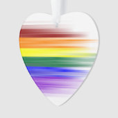 Regenbogen-Flaggen-Acryl-Verzierung Ornament (Vorderseite)