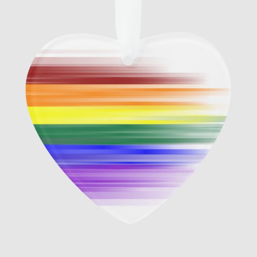 Regenbogen-Flaggen-Acryl-Verzierung Ornament (Vorderseite)