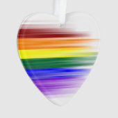Regenbogen-Flaggen-Acryl-Verzierung Ornament (Vorderseite)