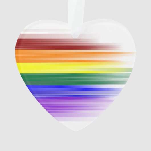 Regenbogen-Flaggen-Acryl-Verzierung Ornament (Rückseite)