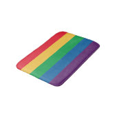 Regenbogen-Flaggen-Badezimmer-Matte Badematte (Schrägansicht)