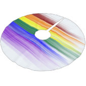 Regenbogen-Flaggen-Baum-Rock Polyester Weihnachtsbaumdecke (Schrägansicht)