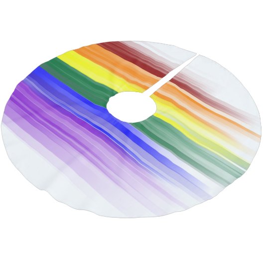 Regenbogen-Flaggen-Baum-Rock Polyester Weihnachtsbaumdecke (Schrägansicht)