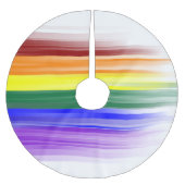 Regenbogen-Flaggen-Baum-Rock Polyester Weihnachtsbaumdecke (Vorderseite)