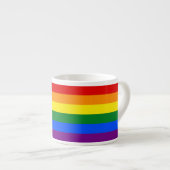 REGENBOGEN-FLAGGEN-FARBEN ESPRESSOTASSE (Vorderseite Rechts)