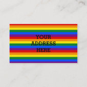 REGENBOGEN-FLAGGEN-FARBEN + Ihr Text Visitenkarte (Rückseite)