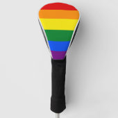 REGENBOGEN-FLAGGEN-FARBEN + Ihre Ideen Golf Headcover (Vorderseite)