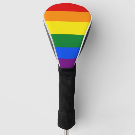 REGENBOGEN-FLAGGEN-FARBEN + Ihre Ideen Golf Headcover (Vorderseite)
